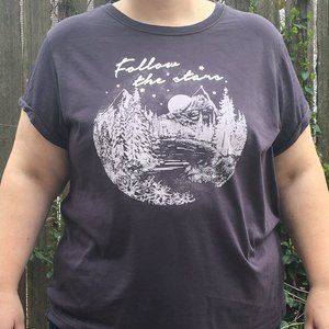 Rebellious One Grey Knit Graphic Tee